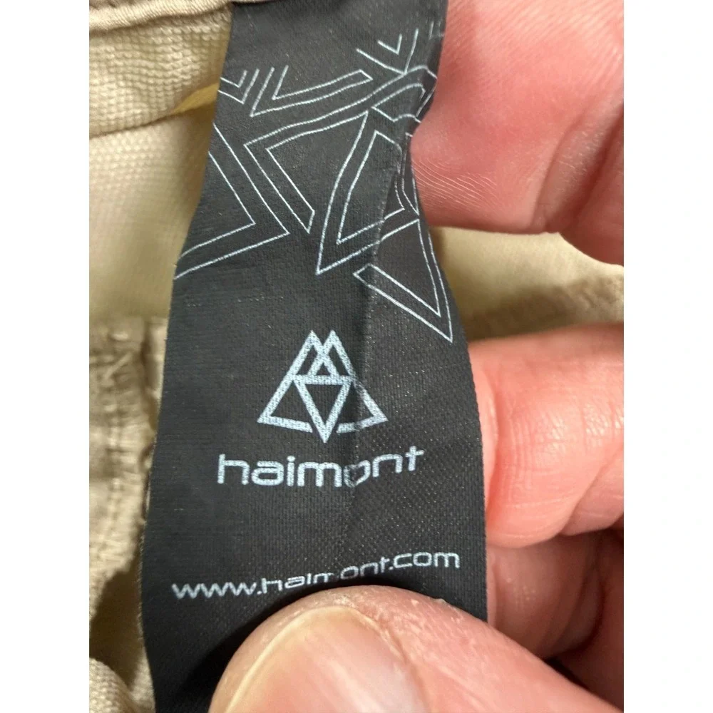 Haimont‎ Performance Cargo Pants Mens XL Khaki Flat Front Straight Fit DadCOre